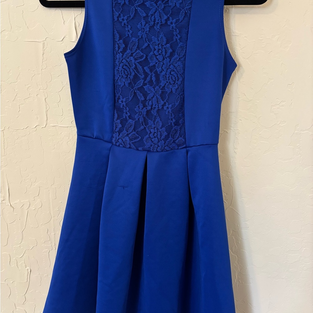 Elegant Blue Lace Kids Dress